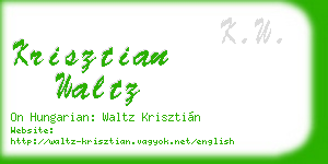 krisztian waltz business card